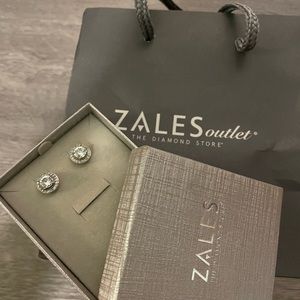 Zales Beautiful Diamond accent sterling silver stud earrings